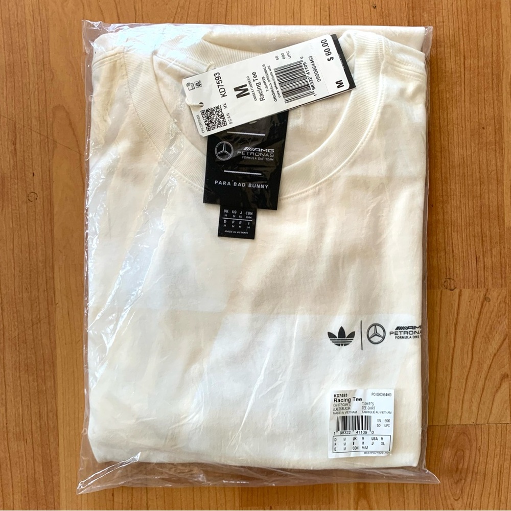 F1 Adidas x Bad Bunny x Mercedes AMG Petronas Formula One Medium T-Shirt NWT New